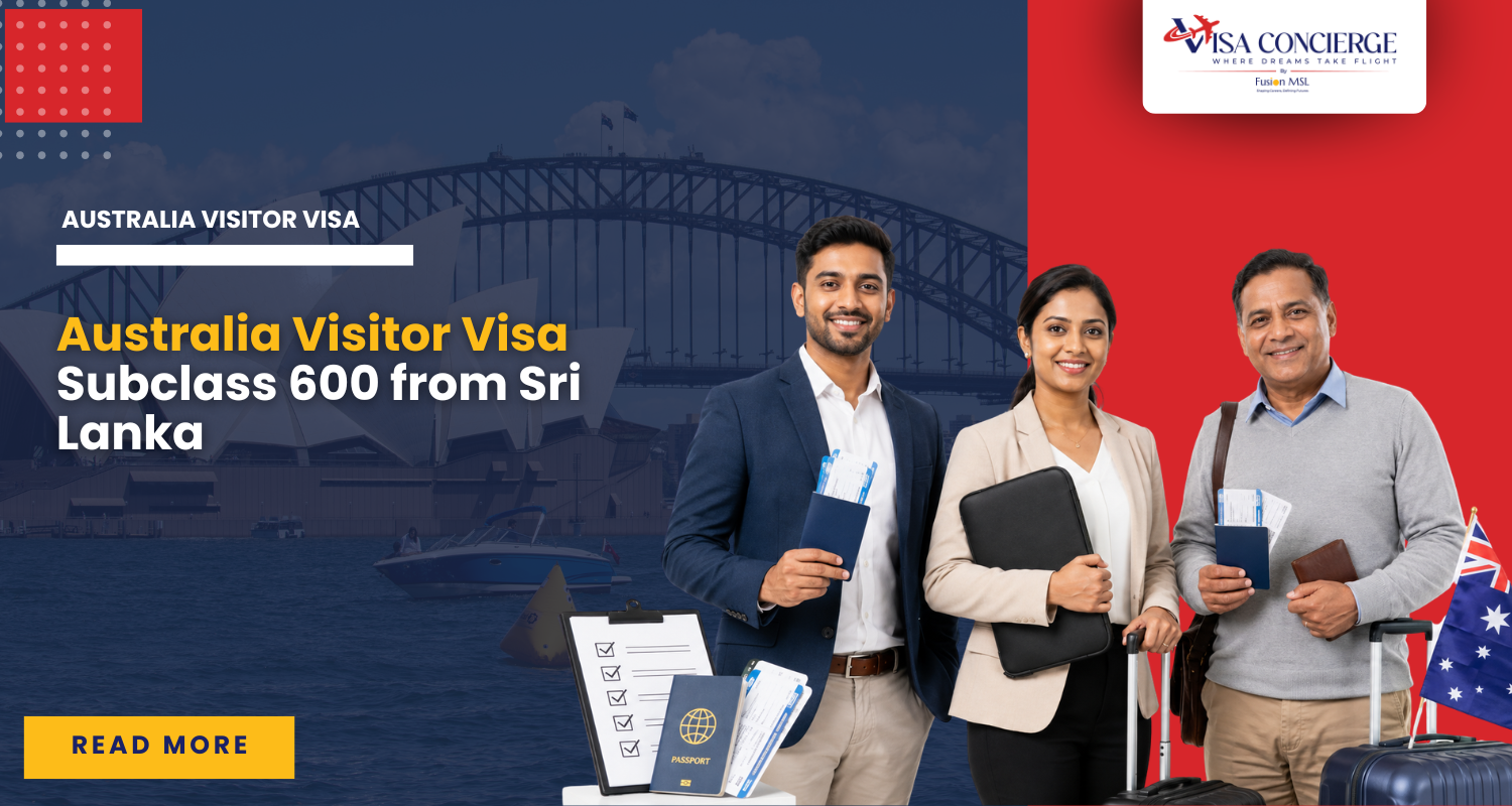 Australia Visitor Visa Subclass 600 from Sri Lanka for tourism, family visits and business travel