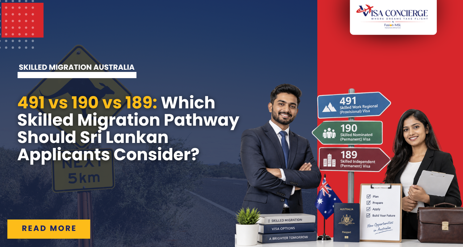 491 vs 190 vs 189 Skilled Migration Pathways for Sri Lankan Applicants